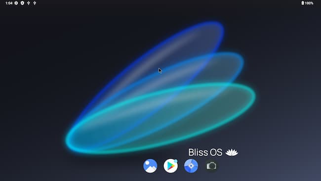 BlissOSのHome app。Quickstep