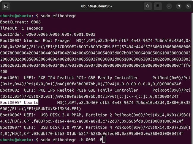 UEFIエントリー一覧