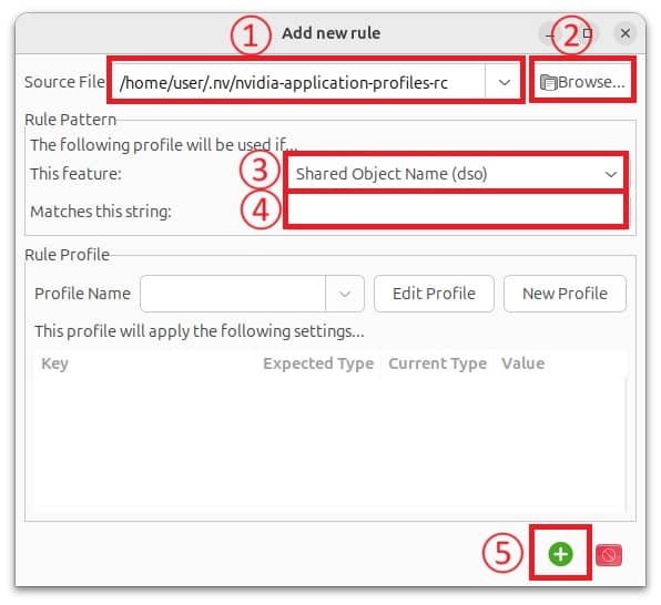 Linux用NVIDIA設定Application Profileの作成2