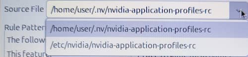 Linux用NVIDIA設定Application Profileの作成3