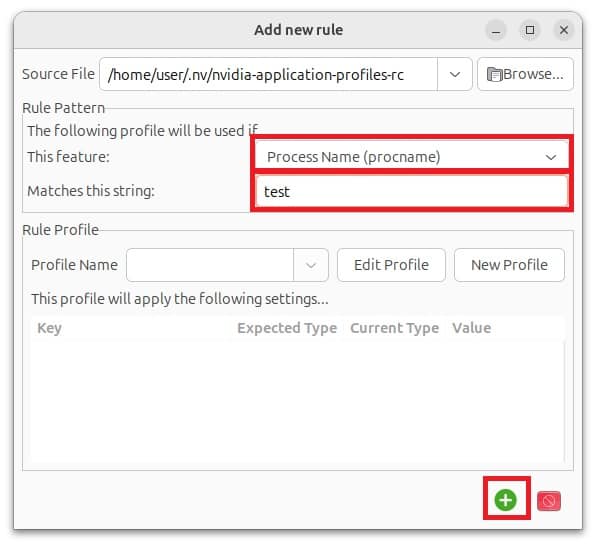 Linux用NVIDIA設定Application Profileの作成5