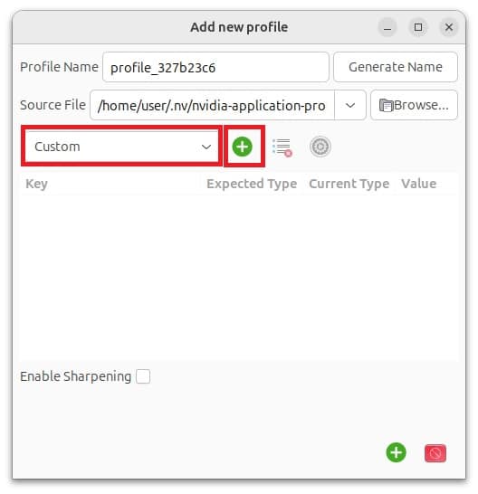 Linux用NVIDIA設定Application Profileの作成9