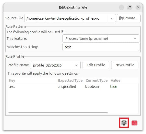 Linux用NVIDIA設定Application Profileの作成13