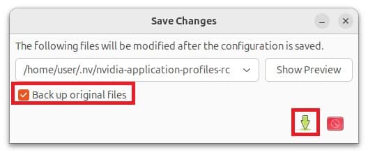 Linux用NVIDIA設定Application Profileの作成15