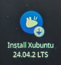 Xubuntuのインストールアイコン
